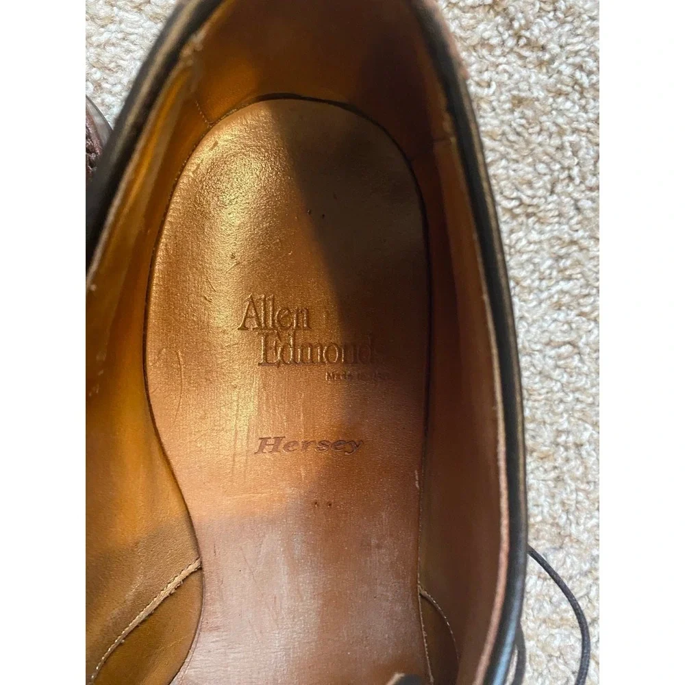 Allen Edmonds Shoes Hersey Men Leather Braided Weave 10.5 Career Event sku2